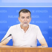 El portavoz del grupo parlamentario Por Andalucía y líder de Izquierda Unida, Antonio Maillo. Joaquín Corchero / Europa Press