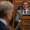 El presidente del Gobierno, Pedro Sánchez, durante la intervención del líder popular, Alberto Núñez Feijóo, en el Congreso de los Diputados. Fernando Sánchez / Europa Press