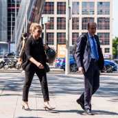 La asesora de Begoña Gómez en Moncloa, Cristina Álvarez a su llegada a los Juzgados de Plaza de Castilla. Foto de archivo: Matias Chiofalo / Europa Press