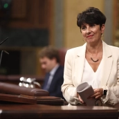 La portavoz del PNV en el Congreso, Maribel Vaquero, esta mañana. Eduardo Parra / Europa Press