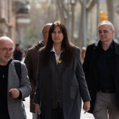 La expresidenta del Parlament de Cataluña Laura Borràs sale del TSJC. David Zorakino/Europa Press.