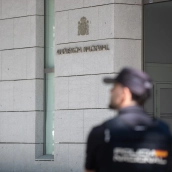 Fachada exterior de la Audiencia Nacional, en la calle Génova. Fernando Sánchez/Europa Press.