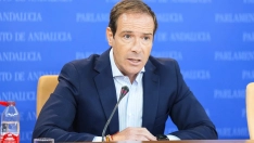 El portavoz del Grupo Parlamentario Vox en Andalucía, Javier Cortés.
