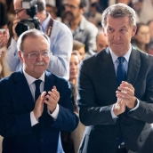 El presidente de la Ciudad Autónoma de Ceuta, Juan Jesús Vivas, y el presidente del PP, Alberto Núñez Feijóo. Eduardo Parra / Europa Press