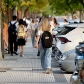 Varios alumnos de camino al instituto. Eduardo Parra / Europa Press