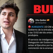 El agitador ultra, Vito Quiles, difunde otro bulo sobre los informes de inteligencia por la entrada de migrantes en Ceuta. Elaboración propia (Imágenes de Europa Press y X)