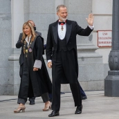 La presidenta del Tribunal Supremo y del Consejo General del Poder Judicial, Isabel Perelló y el Rey Felipe VI. Alejandro Martínez Vélez / Europa Press