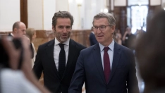 El portavoz del PP, Borja Sémper  y el presidente del PP, Alberto Núñez Feijóo.  Alberto Ortega / Europa Press
