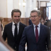 El portavoz del PP, Borja Sémper  y el presidente del PP, Alberto Núñez Feijóo.  Alberto Ortega / Europa Press