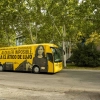 El autobús de Más Madrid contra la "Fórmula PP" esta mañana. Fuente: Más Madrid