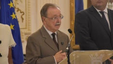El presidente de Ceuta, Juan Jesús Vivas, en rueda de prensa. Gabriela Sardá Núñez / Europa Press
