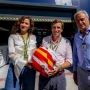 La presidenta de la Comunidad de Madrid, Isabel Díaz Ayuso, junto al alcalde de Madrid, José Luis Martínez -Almeida, en el circuito de F1