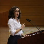 La presidenta de la Comunidad de Madrid, Isabel Díaz Ayuso, durante el debate sobre el Estado de la Región en la Asamblea de Madrid La presidenta de la Comunidad de Madrid, Isabel Díaz Ayuso, durante el debate sobre el Estado de la Región en la Asamblea de Madrid