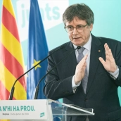 El presidente de Junts per Catalunya, Carles Puigdemont. Glòria Sánchez / Europa Press