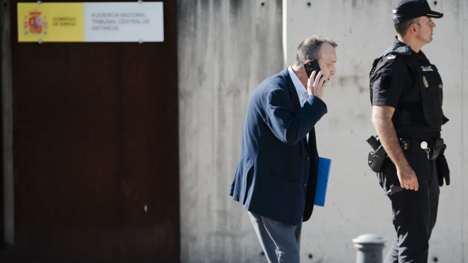 The former counselor Manuel Cobo, upon leaving the National Court. Mateo Lanzuela / Europa Press