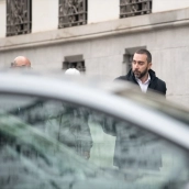El empresario Víctor de Aldama a su llegada a la Audiencia Nacional para declarar por el ‘caso hidrocarburos’.