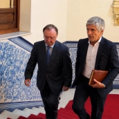 El ministro del Interior, Fernando Grande-Marlaska, se reúne con el presidente de la ciudad autónoma de Ceuta, Juan José Vivas. Gabriela Sardá Núñez / Europa Press