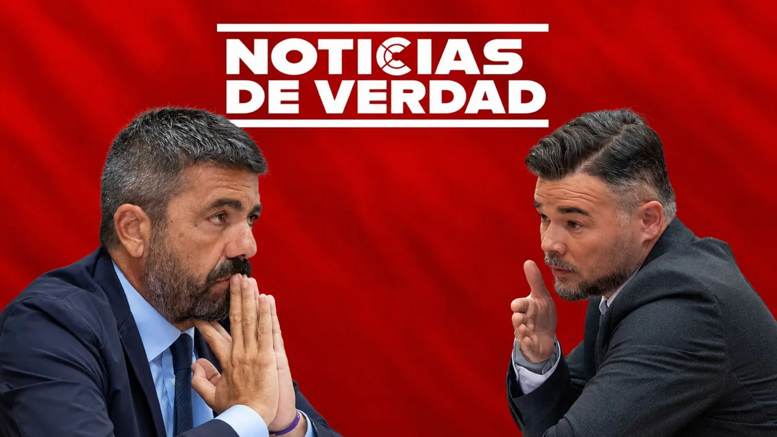 Carlos Mazón y Gabriel Rufián. Elaboración propia. Imágenes Europa Press