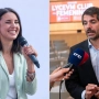 La eurodiputada y candidata de Podemos para las generales, Irene Montero (i); y el ministro de Cultura, Ernest Urtasun (d), de Sumar. Elaboración propia (Imágenes de Europa Press)