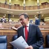 El ministro de Asuntos Exteriores, Unión Europea y Cooperación, José Manuel Albares, en el Congreso de los Diputados. Jesús Hellín / Europa Press