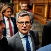 El ministro de la Presidencia, Justicia y Relaciones con las Cortes, Félix Bolaños. Gabriel Luengas / Europa Press