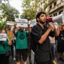 Decenas de personas se concentran, a 28 de septiembre de 2026, en Barcelona. Alberto Paredes / Europa Press