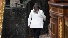 La diputada del PP, Ana Vázquez, tras ser expulsada por llevar un bote de gas pimienta durante una sesión de control al Gobierno. Jesús Hellín / Europa Press