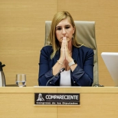 La exconsellera de Justicia i Interior de la Generalitat Valenciana Salomé Pradas comparece ante la Comisión de Investigación sobre la DANA, esta tarde en el Congreso de los Diputados. Carlos Luján / Europa Press