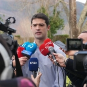 Joseba Díez Antxustegi, portavoz del grupo vasco en el Parlamento. Unanue / Europa Press