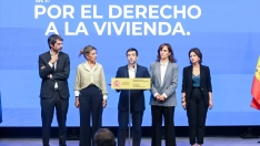 Los ministros de Sumar durante una rueda de prensa, en la sede de la Vicepresidencia Segunda, tras aprobar los dos decretos de vivienda en el Consejo de Ministros. Gustavo Valiente / Europa Press