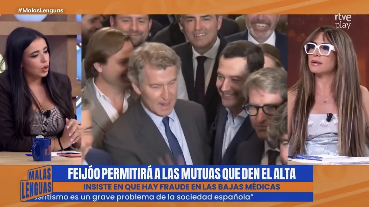 Sarah Santaolalla carga contra Feijóo por su propuesta sobre las bajas médicas y las mutuas: "De aquí a la esclavitud hay un paso" Sarah Santaolalla carga contra Feijóo por su propuesta sobre las bajas médicas y las mutuas: "De aquí a la esclavitud hay un paso"