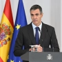 El presidente del Gobierno, Pedro Sánchez, durante la rueda de prensa con el presidente de la República Francesa, Emmanuel Macron. Pool Moncloa / Borja Puig de la Bellacasa