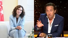 La presidenta de la comunidad de Madrid e Iker Jiménez, presentador del programa 'Horizonte'. Elaboración propia