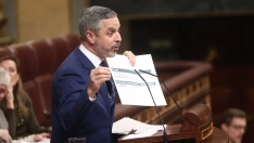 El vicesecretario del PP de Hacienda, Vivienda e Infraestructuras, Juan Bravo, interviene durante una sesión plenaria, en el Congreso de los Diputados, a 26 de marzo de 2026, en Madrid (España). Eduardo Parra / Europa Press.