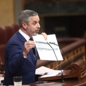 El vicesecretario del PP de Hacienda, Vivienda e Infraestructuras, Juan Bravo, interviene durante una sesión plenaria, en el Congreso de los Diputados, a 26 de marzo de 2026, en Madrid (España). Eduardo Parra / Europa Press.