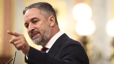 El presidente de Vox, Santiago Abascal, interviene durante una sesión plenaria en el Congreso de los Diputados, a 3 de septiembre de 2026, en Madrid (España). Eduardo Parra / Europa Press.