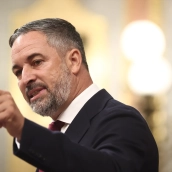 El presidente de Vox, Santiago Abascal, interviene durante una sesión plenaria en el Congreso de los Diputados, a 3 de septiembre de 2026, en Madrid (España). Eduardo Parra / Europa Press.