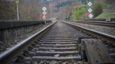 Vias de tren en la localidad alavesa de Amurrio