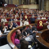 Sesión plenaria del Parlament de Catalunya esta tarde. David Zorrakino / Europa Press
