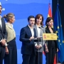 El ministro de Cultura, Ernest Urtasun; la vicepresidenta seguda y ministra de Trabajo y Economía Social, Yolanda Díaz; el ministro de Derechos Sociales, Consumo y Agenda 2030, Pablo Bustinduy; la ministra de Sanidad, Mónica García, y la ministra de Juventud e Infancia, Sira Rego.Gustavo Valiente / Europa Press