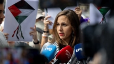 EuropaPress 7819643 secretaria general podemos ione belarra atiende medios manifestacion apoyo