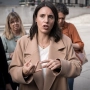 La secretaria general de Podemos, Irene Montero, atiende a los medios de comunicación. Diego Radamés / Europa Press