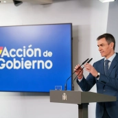 El presidente del Gobierno, Pedro Sánchez, durante una rueda de prensa posterior al Consejo de Ministros. Matias Chiofalo / Europa Press