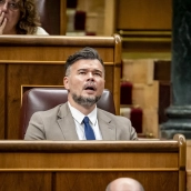 El diputado de ERC, Gabriel Rufián, en el Congreso de los Diputados. A. Pérez Meca / Europa Press