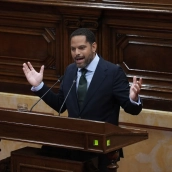 El presidente de Vox Catalunya, Ignacio Garriga, Alejandro Fernández. David Zorrakino / Europa Press