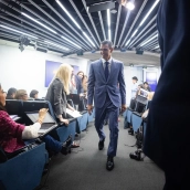 El presidente del Gobierno, Pedro Sánchez, tras la rueda de prensa posterior al Consejo de Ministros este martes. Eduardo Parra / Europa Press