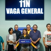 Rueda de prensa de los sindicatos en Catalunya sobre la convocatoria de huelga general el próximo 11 de noviembre. Kike Rincón / Europa Press