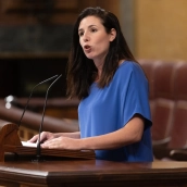 La diputada de Vox Rocío de Meer durante una sesión plenaria en el Congreso de los Diputados. Eduardo Parra / Europa Press