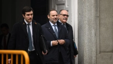 Ábalos, saliendo de declarar del Tribunal Supremo