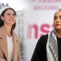 La secretaria general de Podemos, Irene Montero (i); y la potencial candidata a liderar el Frente Amplio y exalcaldesa de Barcelona, Ada Colau (d). Elaboración propia (Imágenes de Europa Press)